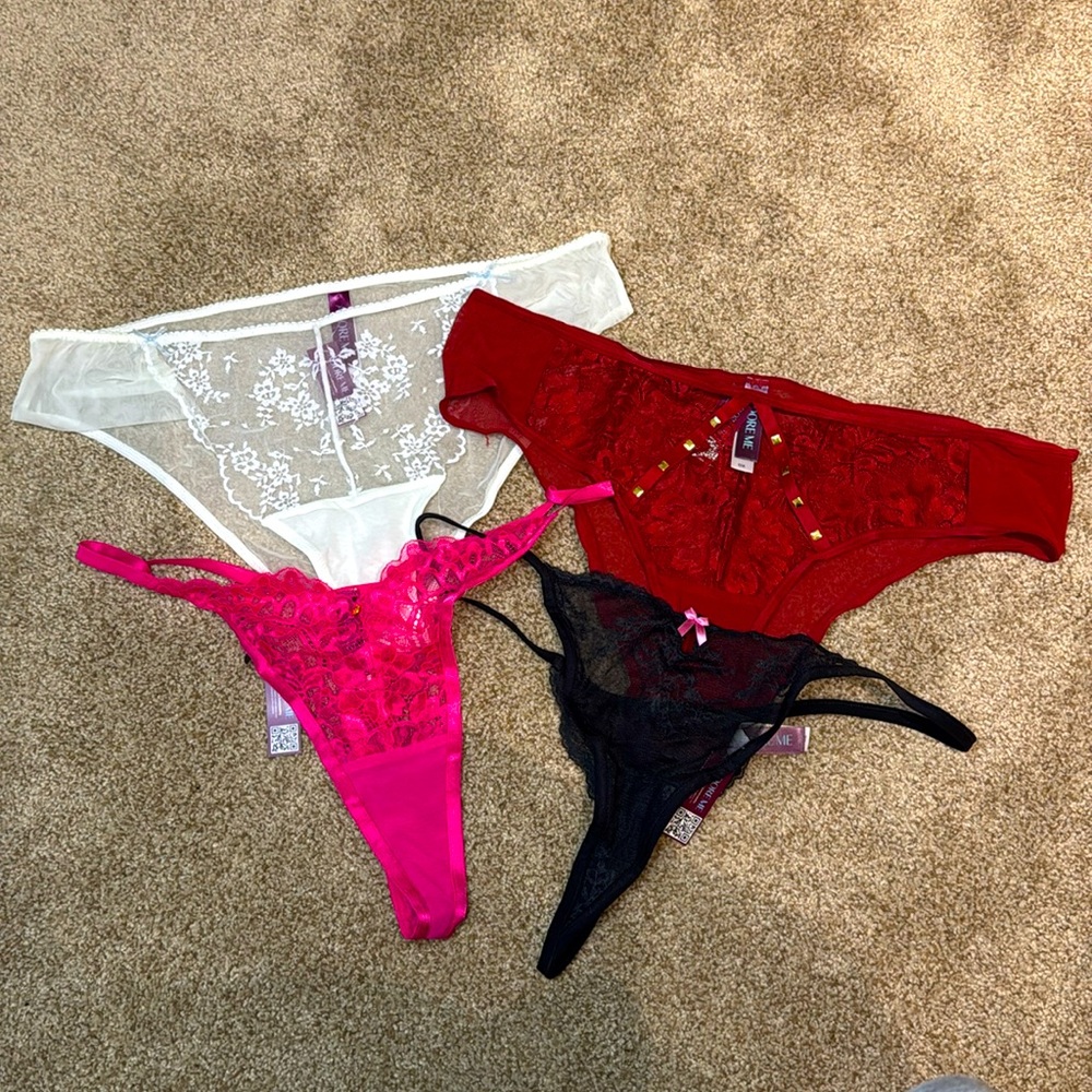 Bundle of 4 Adore Me Panties; G-strings and Bikini. Size XL 0X